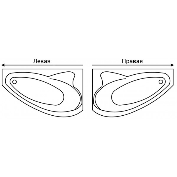 Ванна левая правая. Акриловая ванна Тритон Изабель 170х100 см l с гидромассажем.