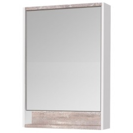 Акватон Капри 60 Зеркальный шкафчик с подсветкой цвет бетон пэйн